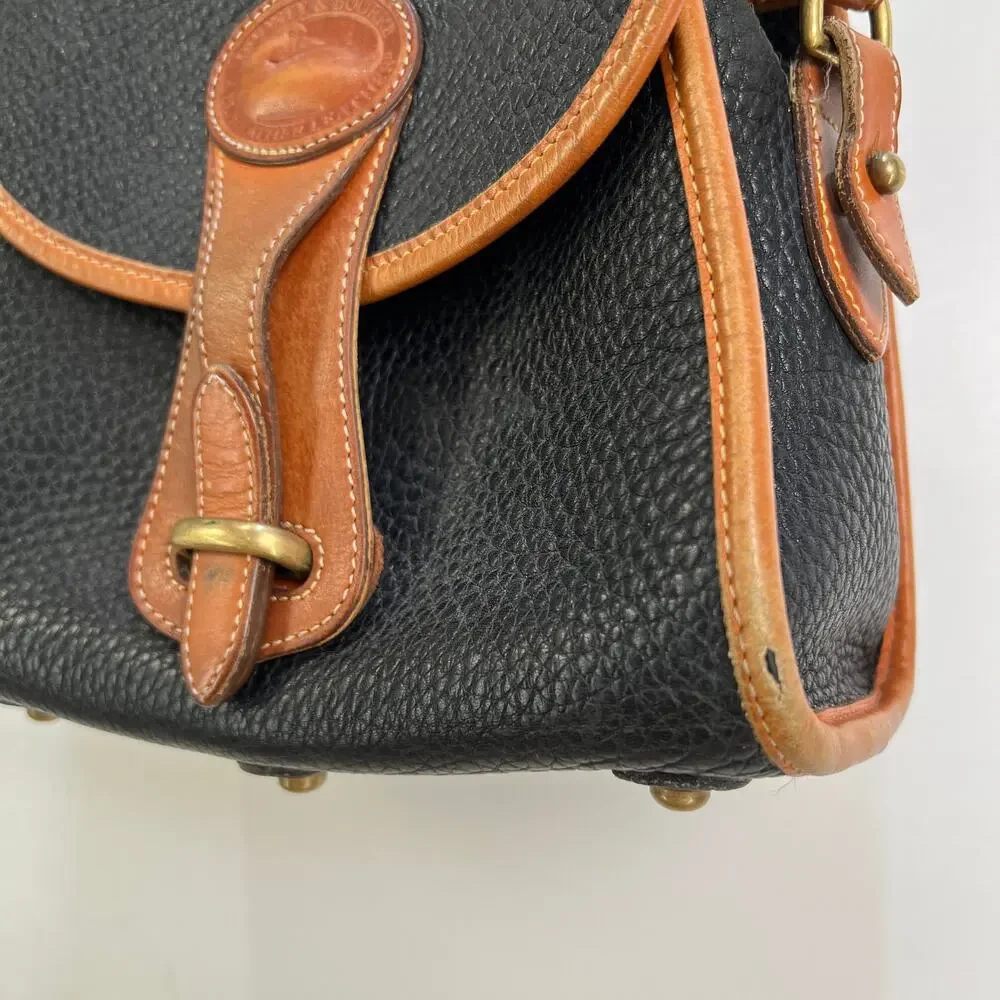 Vintage Dooney & Bourke All Weather Leather Black Crossbody Bag
